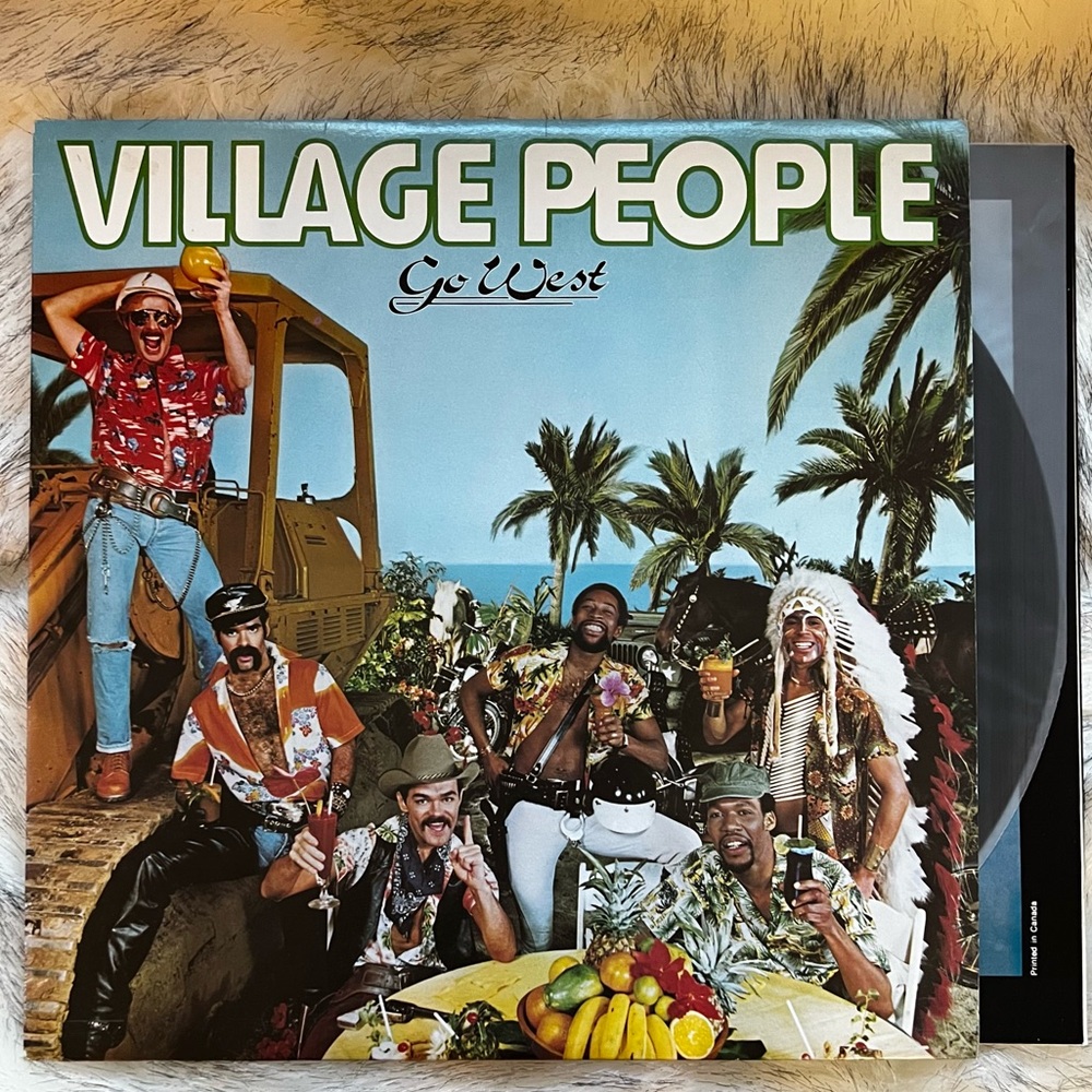 Vintage Vinyl LP Record - Village People - Go West (Includes Full Poster)
